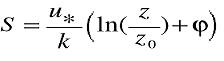 (log wind formula)