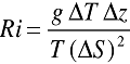 (Richardson number equation)